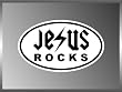 JESUS ROCKS CHRISTIAN ROCK DECAL BUMPER STICKER 3" X 5"