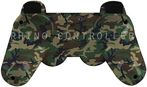 Rapid Fire Custom Sony Playstation 3 Wireless Controller Modded PS 3 Controllers - Woodland Camo - COD Advanced Warfare, Destiny, GHOSTS Zombie Auto Aim, Drop Shot, Fast Reload and More