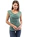 PattyBoutik Women's Cowl Neck Ruched Double Layer Top