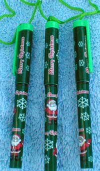 Childrens Toyshop  Toys : Christmas Pens On A Cord (12/PKG)