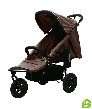 Air Buggy Mimi 3-Wheeler Pushchair - Black/Brown