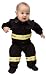 Jr. Fire Fighter Suit, size 6 to 12 Months (black)