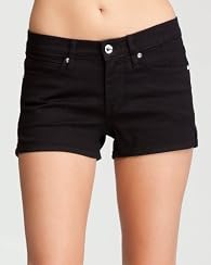bebe Logo Slit Denim Short