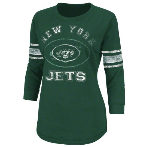 New York Jets Women's Victory Is Sweet Green 3/4 Sleeve Top