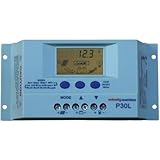 P30L LCD 30A PWM Solar Panel Regulator Charge Controller with Digital Display and User Adjustable Settings