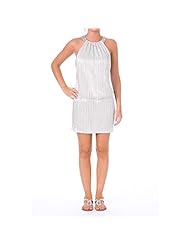 Crinkled Cocktail Metallic Mini Dress 