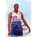 LeBron James (Smiling with Basketball) Sports Poster Print - 13x19