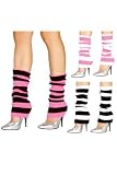 Pink / black leg warmer