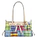 Dooney Bourke Large Madras Ants Tassel Zip Top Bag Tote