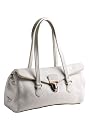 Prada Leather BR2375 White Pushlock Handbag