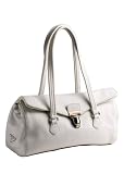 Prada Leather BR2375 White Pushlock Handbag