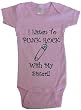 I LISTEN TO PUNKROCK WITH MY SISTER! - BigBoyMusic Baby Designs - White, Blue or Pink Onesie / Baby T-shirt
