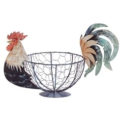 Rooster Tin Basket
