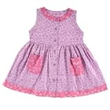 Child Sleeveless Frolic Dress in Lavender with White Flowers