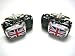 Black Mini Copper British Union Jack Flag Cufflinks