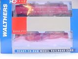 WALTERS TRAINLINE(R) HO SCALE, EVANS, 100 TON, 55' CUSHION COIL CARS(REVISED), LIMITED RUN 2 PACK, ATCHINSON, TOPEKA & SANTA FE(ANGLED COVERS, RED)