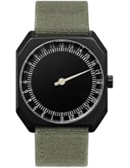 slow Jo - Olive Green Canvas, Black Case, Black Dial - Swiss Made
