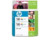 2 Pack of Hewlett Packard Tri-color Ink Cartridge (C9342FN#140)