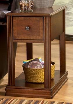 Contemporary Living Room Brown Chairside End Accent Table