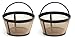 2 X Permanent Basket-Style Gold Tone Coffee Filter designed for Mr. Coffee 10-12 Cup Basket-Style Coffeemakers