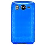 Flexi Gel SKin TPU Glove with BLUE CHECKERED Design Soft Cover Case for HTC ....