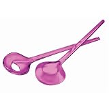 Salatbesteck GEMME, fuchsia transparent