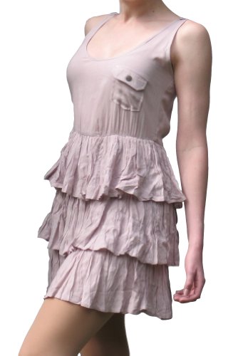 Pale Pink Dress with Tiered Skirt
