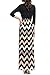 ANGVNS Womens Fashion 3/4 Sleeve Casual Contrast Color Striped Maxi Dress