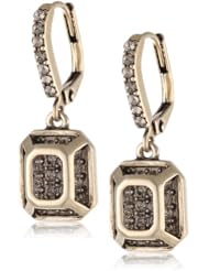 Sam Edelman Open Cage Square Pave Drop Earrings