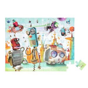 Mudpuppy Roadside Robots 63 Piece Puzzle