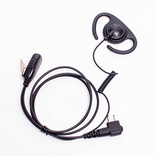 Split D-Ring Earpiece for Motorola CP200 MOTOTRBO CP200D RDV5100 RDM2020 RDM2070D EP450 RDM2070D Bearcom BC120 BC130