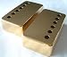 SET OF 2 GOLD HUMBUCKER PICKUP COVERS FITS LES PAUL