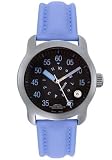 Midsize Illum/IV Black Dial Light Blue Rubber