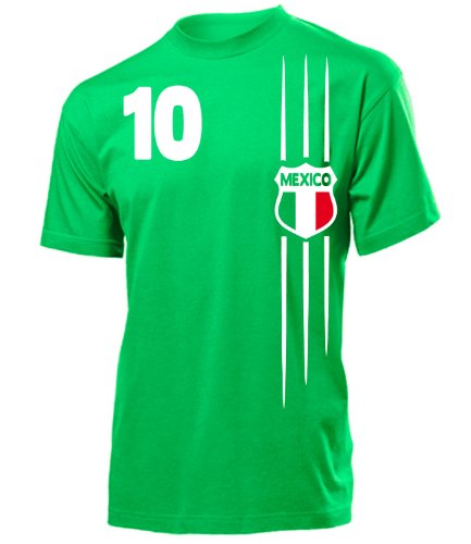 MEXIKO FUSSBALL WM 2014 FANSHIRT 3340(H-Kellygrün) Gr. M