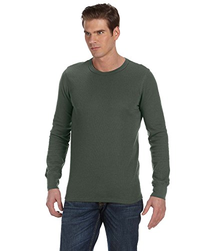 Alternative Mens Basic Thermal Crew T-Shirt Small Military Green