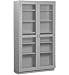 Looped Logic LL4784HA-SSAA Shadow Gray 2 Hinged Framed Glass Doors Modular Steel Tall Cabinet with Chemical Resistant Powder Coated Finish, 47" Length x 84" Height x 18" Depth