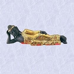 Resting buddha statue Relaxing Nirvana asian sculpture