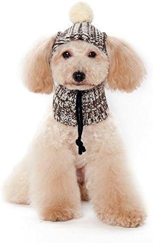 Dogo Sweater Dog Beanie and Neck Hat Medium Brown