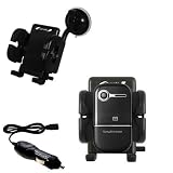 Sony Ericsson z258c Flexible Auto Windshield Holder with Car Charger - Uses Gomadic TipExchange