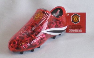 Childrens Toyshop  Toys : Manchester United F.C. Official Boot Money Box With Chocolates