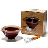 Tumbleweed Stoneware Red Mini Mixing Bowl with Whisk