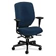 Exec. Hi-Back Chair,Adj Arms, 27-3/4"x27-1/2"x44-3/4", Navy