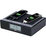 Dual Alarm Clock Fm Radio With 2 Usb Ports