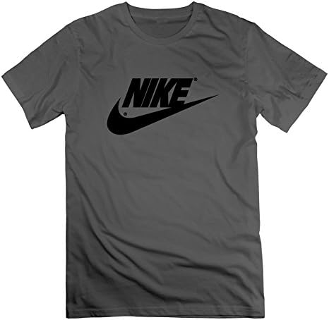 Gray Regular Nike Logo Men Funny T-shirt Large