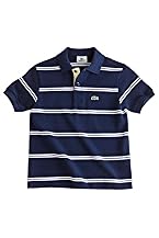Boy's Short Sleeve Stripe Pique Polo