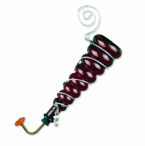 Sunset Vista Red Glass Hummingbird Feeder