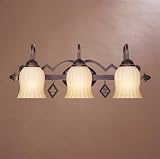 Savannah Sierra Finish Three Light Vanity Lamp