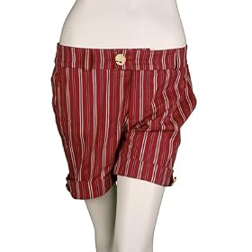 JOHNSON Red Stripe Confederate Cuffed Shorts