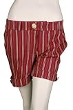 JOHNSON Red Stripe Confederate Cuffed Shorts