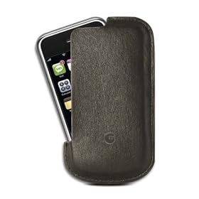 Click here to buy Macally Leather Slip-in Sleeve Case for iPhone 1G (Black) by Macally.